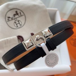 Replica Cintura Hermès Rivale 18 in pelle di vitello Epsom Nero imitazione Outlet