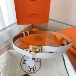 Cintura Hermès Rivale 18 con fibbia Rivale in vitello Epsom bianco Cintura Hermès Rivale 18 con fibbia Rivale in vitello Epsom bianco