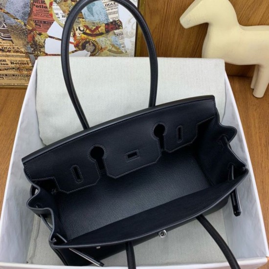 Replica Borsa a spalla Hermès Birkin Light 29 nera in pelle di vitello Swift imitazione Falso Replica Borsa a spalla Hermès Birkin Light 29 nera in pelle di vitello Swift imitazione Falso