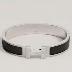 Bracciale Clic HH Hermès in smalto nero