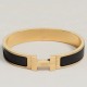 Replica Bracciale Clic HH Hermès in smalto nero imitazione Falso