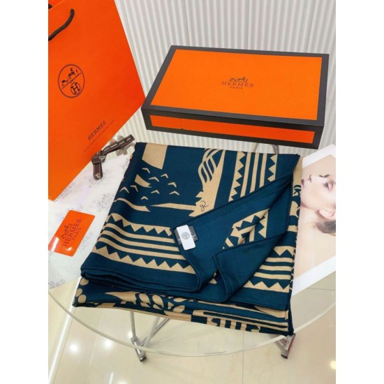 Replica Scialle Hermès Etriers Fantaisie Blu 140 imitazione Falso