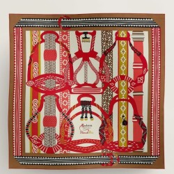 Scialle Hermès Etriers Fantaisie Noisette 140