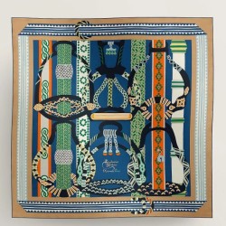 Scialle Hermès Etriers Fantaisie Multicolore 140