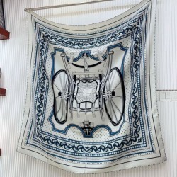 Replica Scialle Hermès Grigio Phaeton's Wheels Bandana 140 imitazione Outlet