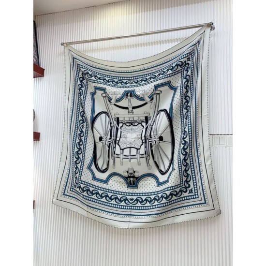 Replica Scialle Hermès Grigio Phaeton's Wheels Bandana 140 imitazione Falso Replica Scialle Hermès Grigio Phaeton's Wheels Bandana 140 imitazione Falso