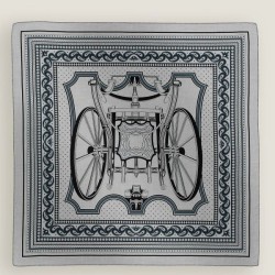Replica Scialle Hermès Grigio Phaeton's Wheels Bandana 140 imitazione Outlet