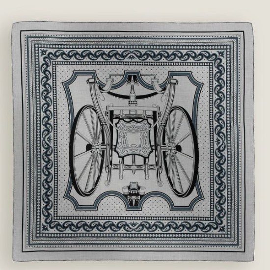 Replica Scialle Hermès Grigio Phaeton's Wheels Bandana 140 imitazione Falso Replica Scialle Hermès Grigio Phaeton's Wheels Bandana 140 imitazione Falso
