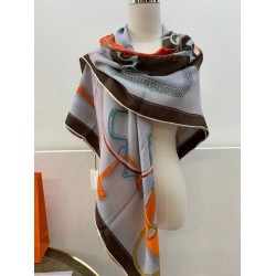 Scialle Hermes Beige Projets Carres 140