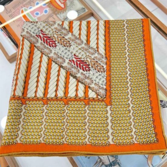 Replica Scialle da dressage Tressage Hermes arancione 140 imitazione Falso Replica Scialle da dressage Tressage Hermes arancione 140 imitazione Falso