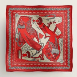 Scialle Bandana Hermes Zuavi e Draghi Rossi 140