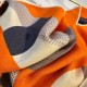 Replica Scialle Hermès Arancione My First Galop 140 imitazione Falso Replica Scialle Hermès Arancione My First Galop 140 imitazione Falso