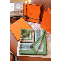 Scialle Hermès Verde Nautical Tattoos Bandana 140