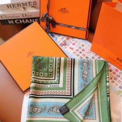 Scialle Hermès Verde Nautical Tattoos Bandana 140
