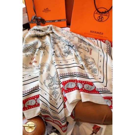 Replica Scialle Hermès Naturel Nautical Tattoos Bandana 140 imitazione Falso Replica Scialle Hermès Naturel Nautical Tattoos Bandana 140 imitazione Falso
