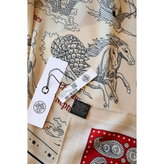 Replica Scialle Hermès Naturel Nautical Tattoos Bandana 140 imitazione Falso Replica Scialle Hermès Naturel Nautical Tattoos Bandana 140 imitazione Falso
