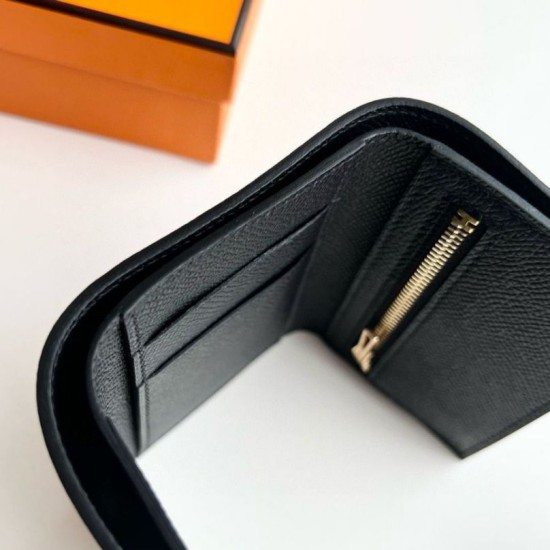 Replica Portafoglio Hermes Bearn ripiegabile fatto a mano Epsom nero imitazione Falso Replica Portafoglio Hermes Bearn ripiegabile fatto a mano Epsom nero imitazione Falso