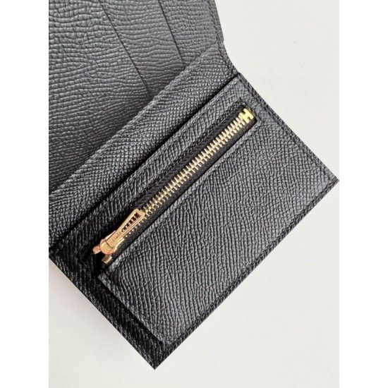 Replica Portafoglio Hermes Bearn ripiegabile fatto a mano Epsom nero imitazione Falso Replica Portafoglio Hermes Bearn ripiegabile fatto a mano Epsom nero imitazione Falso