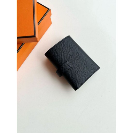 Replica Portafoglio Hermes Bearn ripiegabile fatto a mano Epsom nero imitazione Falso Replica Portafoglio Hermes Bearn ripiegabile fatto a mano Epsom nero imitazione Falso