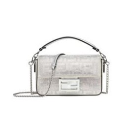 Borsa mini Fendi Baguette 8BS017 Argento