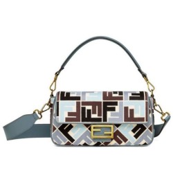 Borsa Baguette Fendi 8BR600 Blu