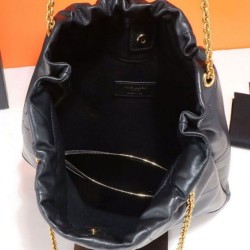 YSL Saint Laurent Jamie 4.3 Pochon In Pelle Di Agnello Nero