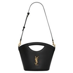 YSL Saint Laurent Celia Mini Tote In Pelle Liscia Nero