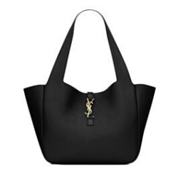 YSL Saint Laurent Bea Tote In Pelle Granulata Nero