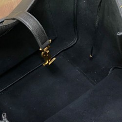 YSL Saint Laurent Bea Tote In Pelle Granulata Nero YSL Saint Laurent Bea Tote In Pelle Granulata Nero