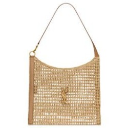 YSL Saint Laurent Oxalis Borsa In Rafia Macrame Albicocca