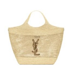 YSL Saint Laurent Icare In Rafia Albicocca