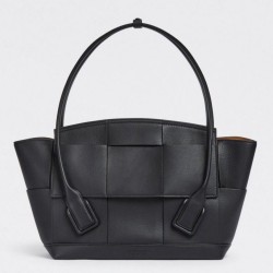 Bottega Veneta Arco Medium Borsa Nero Granulato