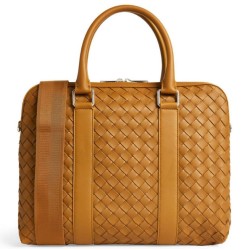 Cartella Grande Bottega Veneta Vitello Intrecciato Marrone