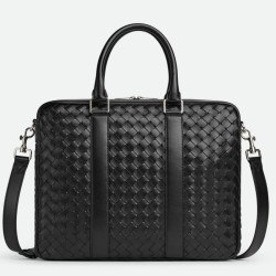 Cartella Grande Bottega Veneta Vitello Intrecciato Nero