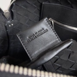 Cartella Grande Bottega Veneta Vitello Intrecciato Nero