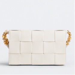 Bottega Veneta Cassette Borsa Bianco Granato