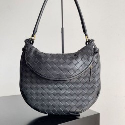 Borsa Bottega Veneta Gemelli Media Agnello Intrecciato Nera