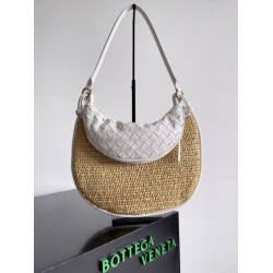 Bottega Veneta Gemelli Medium Borsa Raffia Naturale Bottega Veneta Gemelli Medium Borsa Raffia Naturale