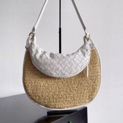 Bottega Veneta Gemelli Medium Borsa Raffia Naturale