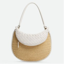 Bottega Veneta Gemelli Medium Borsa Raffia Naturale