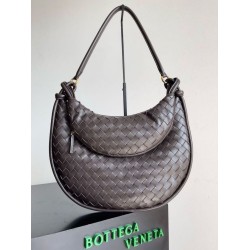 Borsa grande Bottega Veneta Gemelli agnello intrecciata fondente Borsa grande Bottega Veneta Gemelli agnello intrecciata fondente