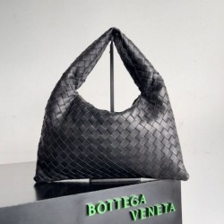 Borsa Hop Piccola Bottega Veneta Vitello Intrecciato Nero