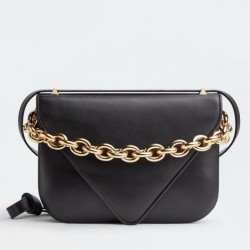 Bottega Veneta Mount Medium Envelope Borsa vitello nera