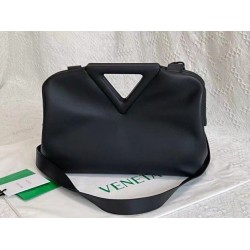 Borsa Bottega Veneta a punta media con manico superiore Nera 