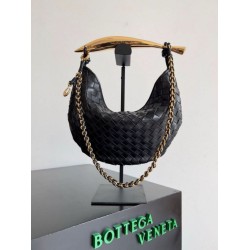 Bottega Veneta Sardine Piccola Borsa con Catena Nero Agnello Bottega Veneta Sardine Piccola Borsa con Catena Nero Agnello