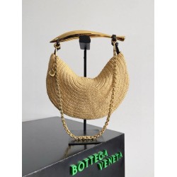 Borsa piccola Sardine di Bottega Veneta con catena rafia naturale Borsa piccola Sardine di Bottega Veneta con catena rafia naturale