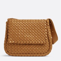 Borsa piccola Bottega Veneta Cobble Caramello Intrecciato 