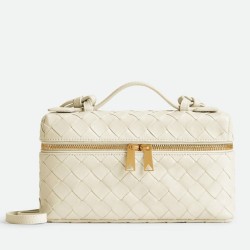Bottega Veneta Bang Bang Vanity Case Avorio Intrecciato