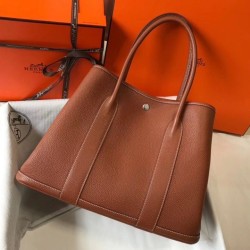 Hermes Garden Party 36 Borsa Oro Clemence vitello