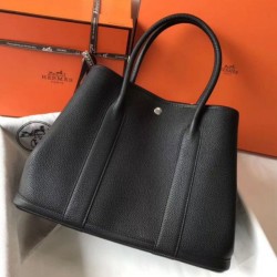 Hermes Garden Party 36 Borsa Nera Clemence vitello